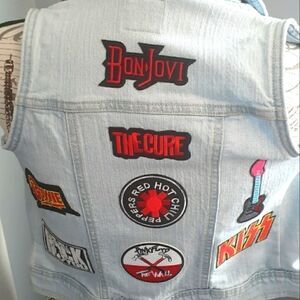 Custom Old Navy Denim Rock and Roll Vest